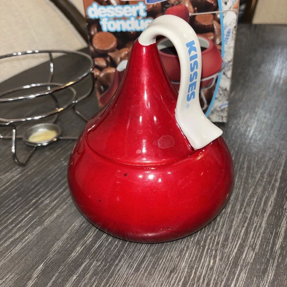 Hershey's Kisses Red Ceramic Cookie Jar 2006 THC Vintage Candy Jar Kitchen Decor